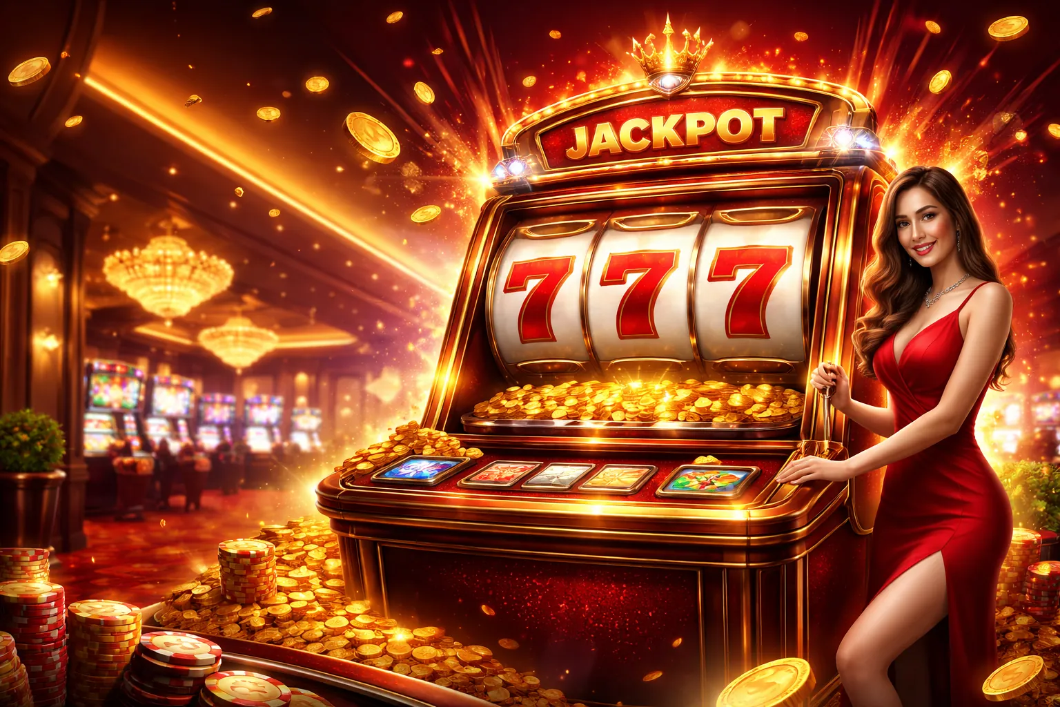 Dealer người thật đang mỉm cười và tương tác với người chơi